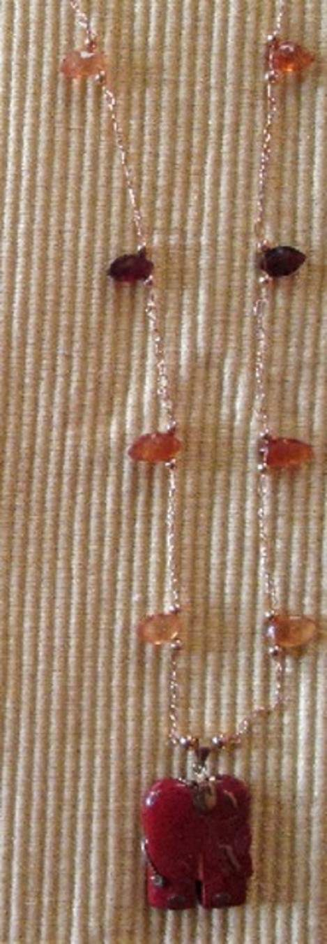 Garnet Hessonite & Red Jasper Necklace